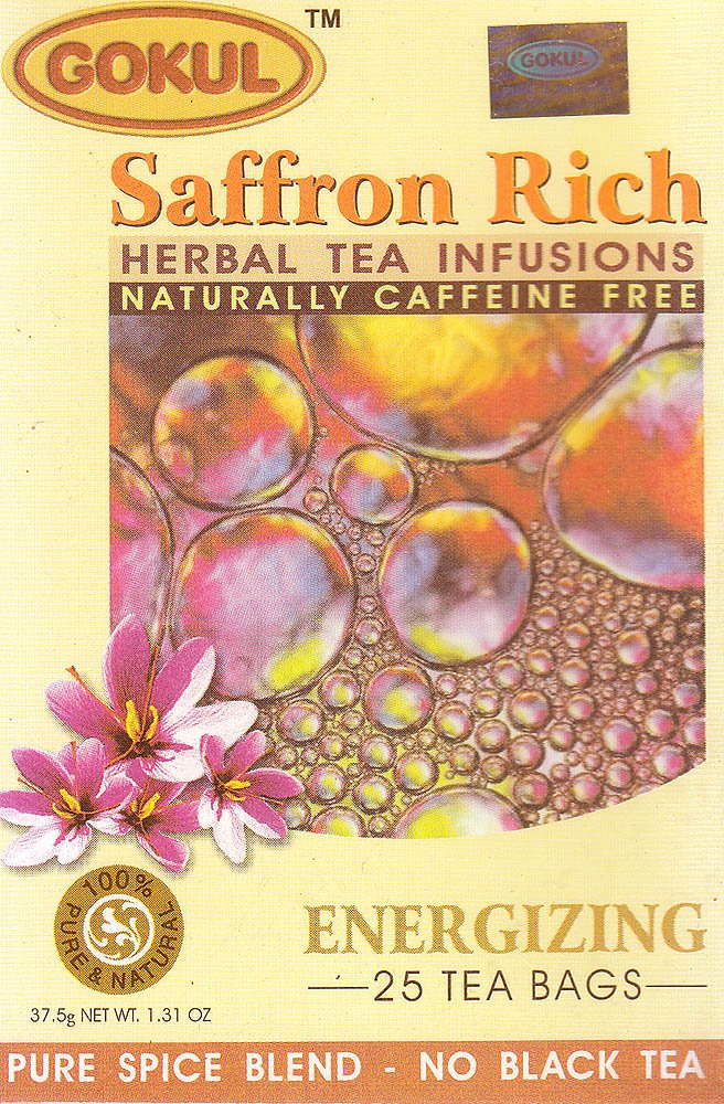 Saffron Rich Herbal Tea Infusions Naturally Caffeine Free: Energizing 25 Tea Bags - book cover